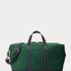 Sacs de sport en toile verts pour hommes avec logo brodé Ralph Lauren Sacs de sport en toile verts pour hommes avec logo brodé Ralph Lauren