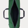 Sacs de sport en toile verts pour hommes avec logo brodé Ralph Lauren Sacs de sport en toile verts pour hommes avec logo brodé Ralph Lauren