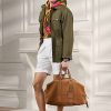 Sacs de sport Ralph Lauren Welington en daim et veau kaki pour homme