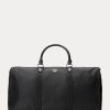 Sacs de voyage hybrides noirs pour hommes Ralph Lauren avec garniture en cuir Sacs de voyage hybrides noirs pour hommes Ralph Lauren avec garniture en cuir