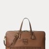 Sacs de voyage Ralph Lauren en cuir de veau bruni matelassé pour homme Sacs de voyage Ralph Lauren en cuir de veau bruni matelassé pour homme