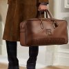 Sacs de voyage Ralph Lauren en cuir de veau bruni matelassé pour homme Sacs de voyage Ralph Lauren en cuir de veau bruni matelassé pour homme