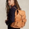 Sacs à dos en cuir marron Ralph Lauren Heritage pour homme