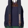 Sacs à dos en toile bleu marine avec logo brodé Ralph Lauren pour homme