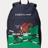 Sacs à dos en toile à imprimé équestre Ralph Lauren bleu marine pour homme Sacs à dos en toile à imprimé équestre Ralph Lauren bleu marine pour homme