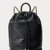 Sacs à dos Izzie de taille moyenne en cuir nappa noir Ralph Lauren pour femme Sacs à dos Izzie de taille moyenne en cuir nappa noir Ralph Lauren pour femme