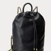 Sacs à dos Izzie de taille moyenne en cuir nappa noir Ralph Lauren pour femme Sacs à dos Izzie de taille moyenne en cuir nappa noir Ralph Lauren pour femme