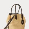 Sacs fourre-tout Bellport de taille moyenne en paille et cuir Ralph Lauren pour femme