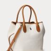 Sacs fourre-tout Bellport réversibles en toile naturelle/bleu marine pour femme Ralph Lauren Sacs fourre-tout Bellport réversibles en toile naturelle/bleu marine pour femme Ralph Lauren