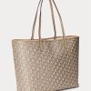 Sacs fourre-tout Collins de taille moyenne en toile enduite Ralph Lauren Camel clair pour femme Sacs fourre-tout Collins de taille moyenne en toile enduite Ralph Lauren Camel clair pour femme