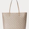 Sacs fourre-tout Collins de taille moyenne en toile enduite Ralph Lauren Camel clair pour femme Sacs fourre-tout Collins de taille moyenne en toile enduite Ralph Lauren Camel clair pour femme