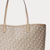 Sacs fourre-tout Collins de taille moyenne en toile enduite Ralph Lauren Camel clair pour femme Sacs fourre-tout Collins de taille moyenne en toile enduite Ralph Lauren Camel clair pour femme