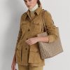 Sacs fourre-tout Collins de taille moyenne en toile enduite Ralph Lauren Camel clair pour femme Sacs fourre-tout Collins de taille moyenne en toile enduite Ralph Lauren Camel clair pour femme
