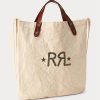 Sacs fourre-tout en toile avec logo Ralph Lauren Greige pour femme