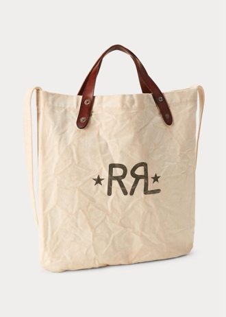 Sacs fourre-tout en toile avec logo Ralph Lauren Greige pour femme