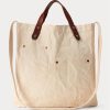Sacs fourre-tout en toile avec logo Ralph Lauren Greige pour femme