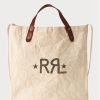Sacs fourre-tout en toile blanche avec logo Ralph Lauren pour homme Sacs fourre-tout en toile blanche avec logo Ralph Lauren pour homme