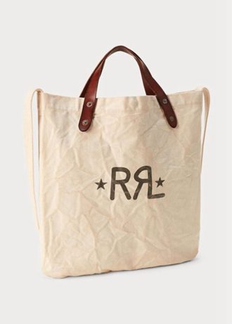 Sacs fourre-tout en toile blanche avec logo Ralph Lauren pour homme