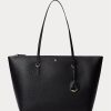 Sacs fourre-tout Keaton en similicuir noir pour femme Ralph Lauren