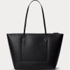 Sacs fourre-tout Keaton en similicuir noir pour femme Ralph Lauren