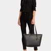 Sacs fourre-tout Keaton en similicuir noir pour femme Ralph Lauren