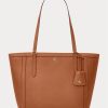 Sacs fourre-tout Ralph Lauren Crosshatch en cuir de taille moyenne Clare pour femme Sacs fourre-tout Ralph Lauren Crosshatch en cuir de taille moyenne Clare pour femme