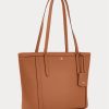 Sacs fourre-tout Ralph Lauren Crosshatch en cuir de taille moyenne Clare pour femme Sacs fourre-tout Ralph Lauren Crosshatch en cuir de taille moyenne Clare pour femme