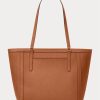 Sacs fourre-tout Ralph Lauren Crosshatch en cuir de taille moyenne Clare pour femme Sacs fourre-tout Ralph Lauren Crosshatch en cuir de taille moyenne Clare pour femme