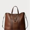 Sacs fourre-tout Ralph Lauren Welington en cuir de veau bruni marron pour homme