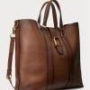 Sacs fourre-tout Ralph Lauren Welington en cuir de veau bruni marron pour homme