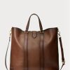 Sacs fourre-tout Ralph Lauren Welington en cuir de veau bruni marron pour homme