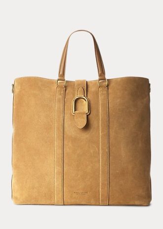 Sacs fourre-tout Ralph Lauren Welington en daim et veau kaki pour homme