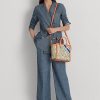 Sacs fourre-tout Tyler de taille moyenne en jacquard monogramme Ralph Lauren pour femme, kaki, Mjcqrd/Portsid Sacs fourre-tout Tyler de taille moyenne en jacquard monogramme Ralph Lauren pour femme, kaki, Mjcqrd/Portsid