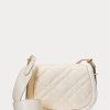 Sacs à main en cuir matelassé Polo ID Ralph Lauren ivoire pour femme Sacs à main en cuir matelassé Polo ID Ralph Lauren ivoire pour femme