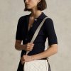 Sacs à main en cuir matelassé Polo ID Ralph Lauren ivoire pour femme Sacs à main en cuir matelassé Polo ID Ralph Lauren ivoire pour femme