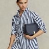 Sacs à main en cuir Ralph Lauren Polo ID pour femme, bleu marine nuit Sacs à main en cuir Ralph Lauren Polo ID pour femme, bleu marine nuit