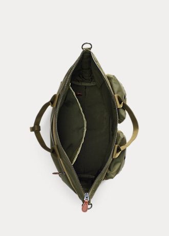 Sacs messager utilitaires en toile de nylon verte Ralph Lauren pour homme