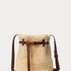 Sacs seau Bellport Ralph Lauren en peau lainée miel/crème pour femme