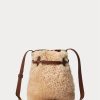 Sacs seau Bellport Ralph Lauren en peau lainée miel/crème pour femme