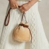 Sacs seau Bellport Ralph Lauren en peau lainée miel/crème pour femme