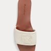 Sandales Andela en daim de veau crème pour femme Ralph Lauren Sandales Andela en daim de veau crème pour femme Ralph Lauren