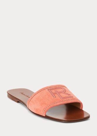 Sandales Andela en daim de veau pour femme Ralph Lauren Rose