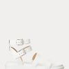 Sandales blanches en cuir nappa Kayleen de Ralph Lauren pour femmes Sandales blanches en cuir nappa Kayleen de Ralph Lauren pour femmes