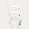 Sandales blanches en cuir nappa Kayleen de Ralph Lauren pour femmes Sandales blanches en cuir nappa Kayleen de Ralph Lauren pour femmes