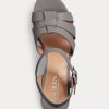 Sandales en cuir nappa Soffia grises pour femmes Ralph Lauren Sandales en cuir nappa Soffia grises pour femmes Ralph Lauren