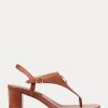 Sandales en cuir vieilli marron Ralph Lauren Westcott II pour femme Sandales en cuir vieilli marron Ralph Lauren Westcott II pour femme