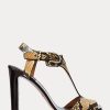 Sandales en peau de serpent Ralph Lauren Emilie Welington Ayers pour femmes