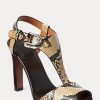 Sandales en peau de serpent Ralph Lauren Emilie Welington Ayers pour femmes