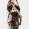 Sandales en peau de serpent Ralph Lauren Emilie Welington Ayers pour femmes