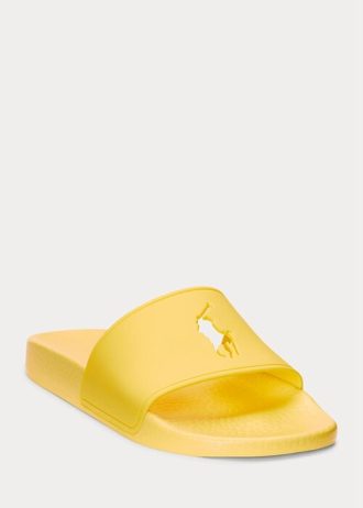 Sandales jaunes Ralph Lauren Big Pony pour femmes